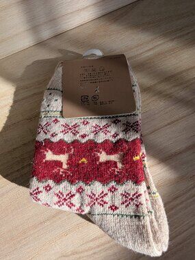 Cute Nordic Pattern Socks New Izmir Wonderland Patterned Crew Socks Size 23-25cm